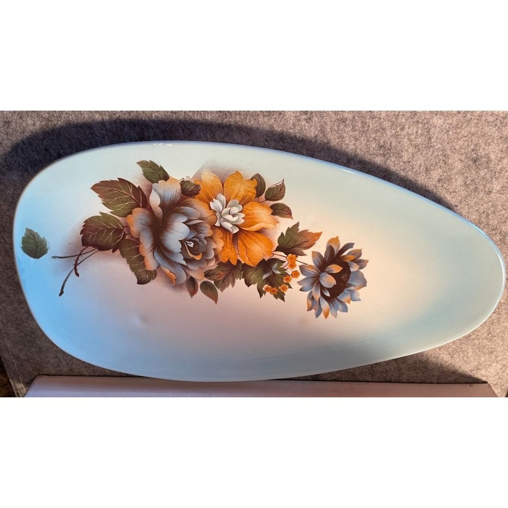 Handcrafted Decorative MCM Type Plate with Feet/Ceramic   #1214
